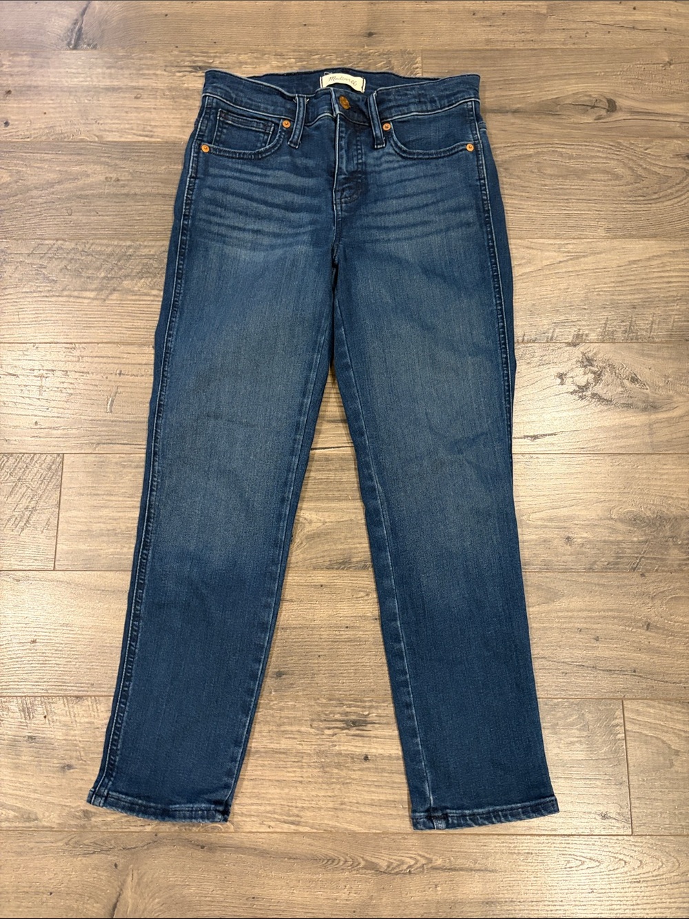 Madewell mid rise stovepipe jeans